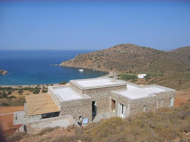 luxurious beachfront villa Andros